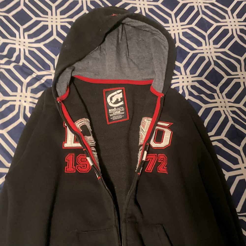 Ecko unlimited black zip up hoodie